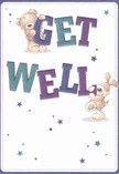 This cheerful get well card beams with the playful optimism typical of West Wickham's supportive community. Two adorable friends-a teddy bear glowing with kindness and a spirited puppy full of youthful joy-appear to spring out from the card, balancing a jubilant 'Get Well' message in shades of striking indigo and teal. Against a soft cream backdrop, stars sparkle in tones of sapphire and violet, infusing the scene with hope much like a freshly arranged bouquet awaiting delivery from local florists. The plush textures and gentle lines of the illustrations invite the imagination to reach out and almost feel the warmth and comfort they offer. Every element, from the round, friendly text to the twinkling stars strewn like confetti over West Wickham Green, is crafted with bright encouragement and heartfelt sincerity. Designed to accompany a thoughtful card and flowers sent to homes near Bromley or Hayes, this message becomes a genuine gesture of comfort and healing, wrapped up in local love and cheerful artistry.